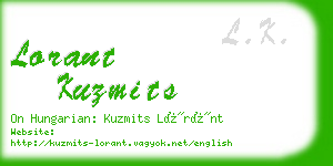lorant kuzmits business card